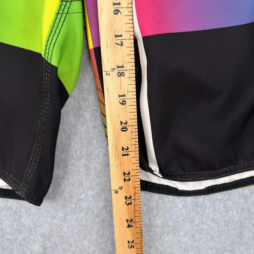 Billabong Board Shorts Mens 38 Y2K VTG Multicolor Plaid Gradient‎ Swim Trunks